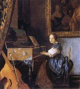 Jan Vermeer Young Woman Seated at a Virginal Germany oil painting artist